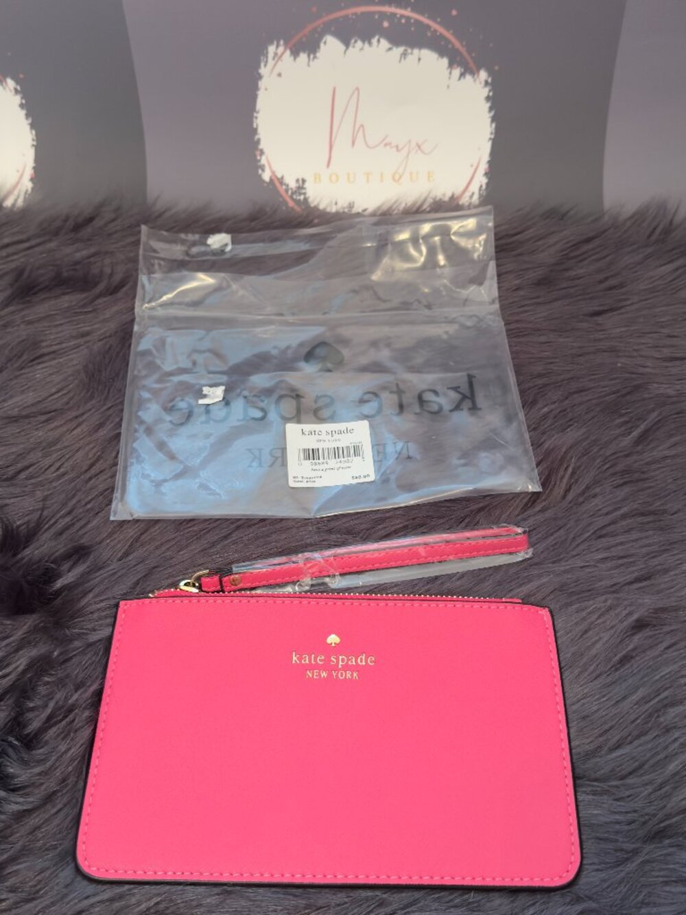 Kate Spade New York Hot Pink Leather Wristlet NWT